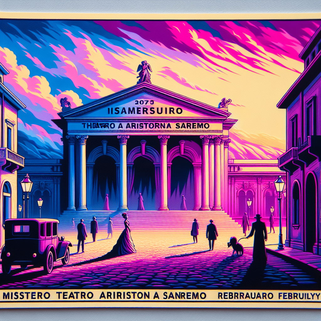 Intrigo al Teatro Ariston Sanremo: figura misteriosa crea panico durante proiezione a Febbraio. Chi è l'autore dell'atto? Oristano in tensione.