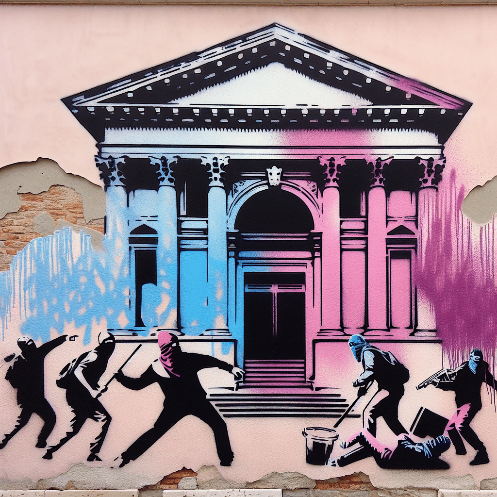 Banksy, Venezia, vandalismo: Banca Ifis assunta guardie per proteggere opera d'arte in previsione del restauro. Sicurezza 24/7 per evitare danni.