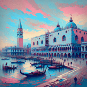 A Venezia, ritrovato capolavoro dimenticato di Canaletto al Palazzo Ducale, raffigurante Riva degli Schiavoni e colonna di San Marco. Scoperta di grande importanza artistica e storica.