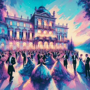 Trionfale Ballo Debuttanti sul Lago Maggiore al Regina Palace Hotel: eleganza, glamour, debuttanti in abiti da fiaba e ospiti illustri all'evento di società.